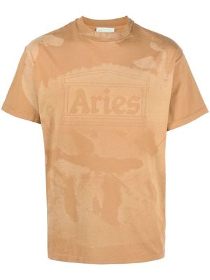 Aries logo-print camouflage T-shirt - Neutrals