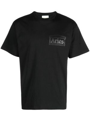 Aries logo-print crew-neck T-shirt - Black