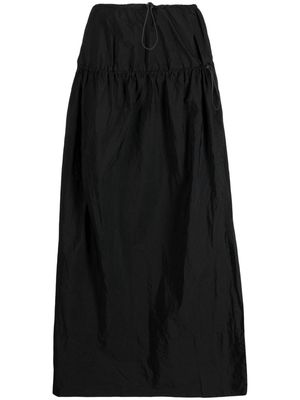 Aries logo-print drawstring long skirt - Black