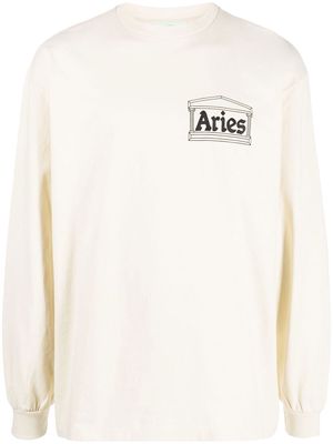 Aries logo-print sweater - Neutrals