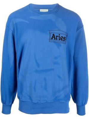 Aries logo-print sweatshirt - Blue