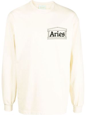 Aries logo-print sweatshirt - Neutrals