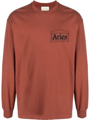 Aries logo-print sweatshirt - Red