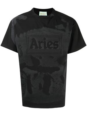 Aries Mega Temple bleached-print T-shirt - Grey