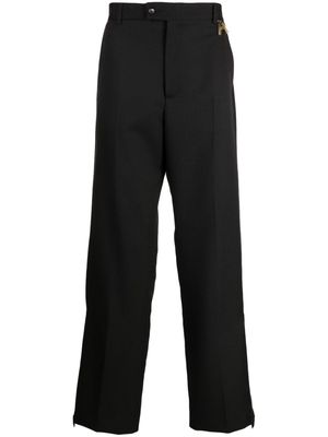 Aries mid-rise straight-leg trousers - Black