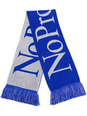 Aries No Problemo fringed scarf - Blue