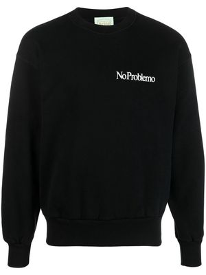 Aries No Problemo print sweatshirt - Black