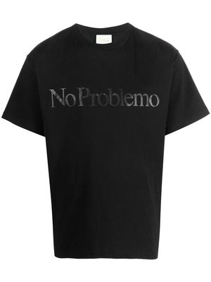 Aries No Problemo slogan-print T-shirt - Black