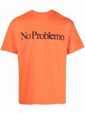 Aries 'No Problemo' slogan t-shirt - Orange