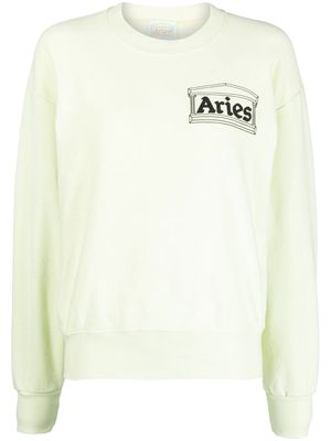 Aries Premium Temple logo-print sweatshirt - Green