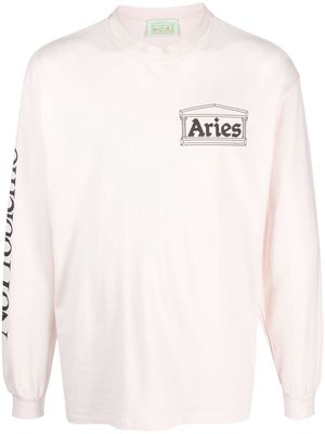 Aries Rat long-sleeve cotton T-shirt - Pink