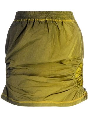 Aries Spruzzo Tech Hole miniskirt - Yellow