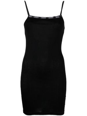 Aries square-neck slip dress - Black