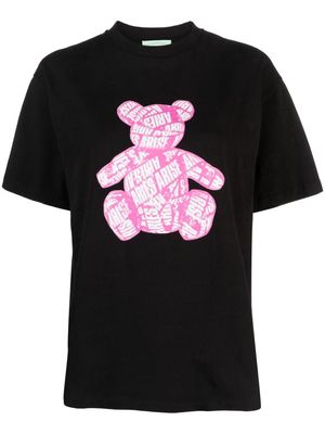Aries Taped Teddy cotton T-Shirt - Black