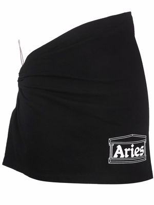 Aries tech hole mini skirt - Black