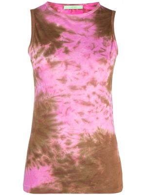 Aries tie-dye print cotton top - Pink