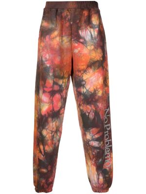 Aries tie-dye print sweatpants - Orange