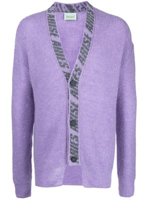 Aries waffle-knit cardigan - Purple