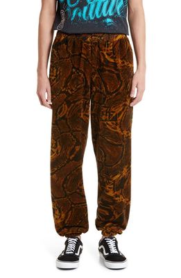 Aries x Juicy Couture Oversize Psysnake Velour Sweatpants in Brown