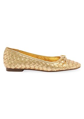 Arissa Metallic Leather Flats