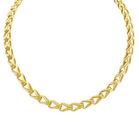 Ariva 14K Gold Clad Sterling Textured Link Togg le Necklace