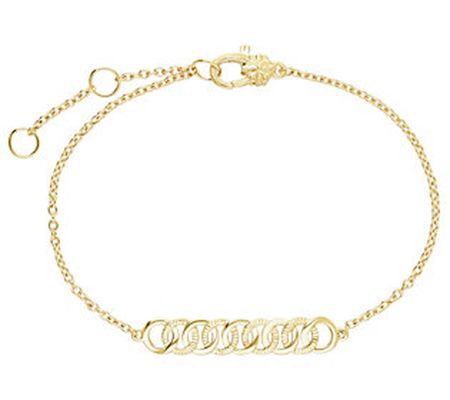 Ariva 14K Gold Linked Circle Station Bracelet