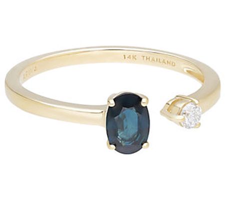 Ariva 14K Gold Sapphire & Diamond Accent Ring
