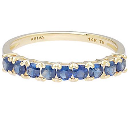 Ariva 14K Gold Stackable Gemstone Band Ring