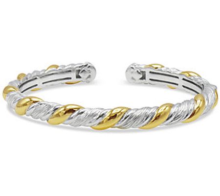 Ariva Sterling Silver & 14K Clad Twisted Cuff