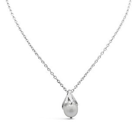 Ariva Sterling Silver Cultured Pearl Pendant wi th Chain