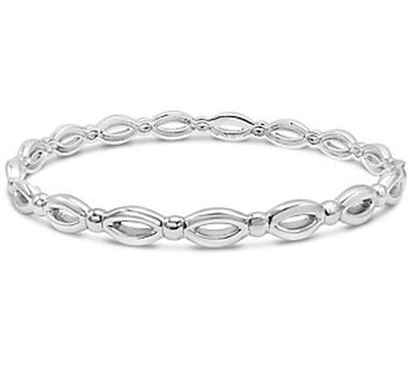 Ariva Sterling Silver Open Work Bangle