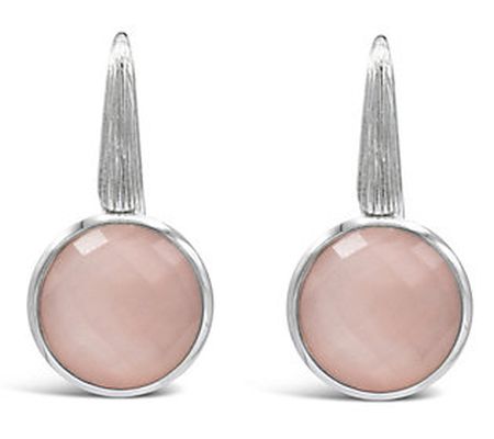 Ariva Sterling Silver Pink Mother-of-Pearl Doub let Earrings