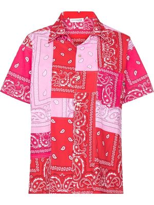 Arizona Love bandana-print bowling shirt - Red