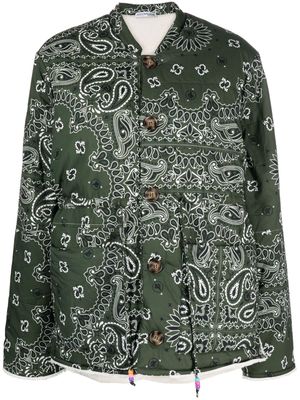 Arizona Love bandana-print button-fastening jacket - Green
