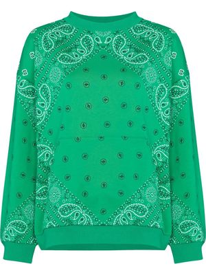 Arizona Love bandana-print crew-neck sweatshirt - Green