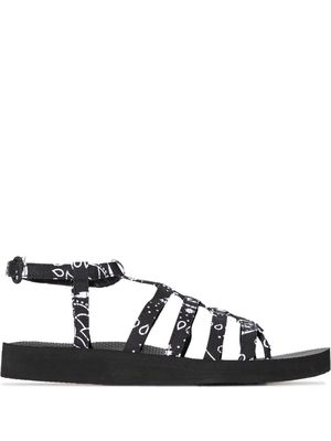 Arizona Love bandana-print open-toe sandals - Black