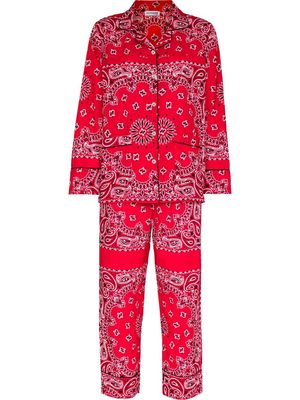 Arizona Love bandana-print pajama set - Red
