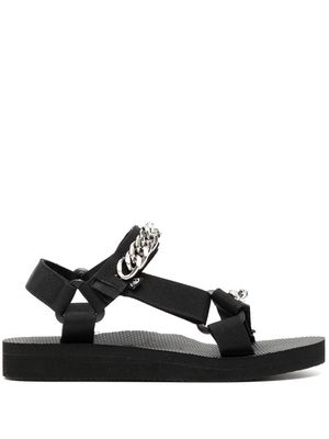 Arizona Love chain-detail touch-strap sandals - Black