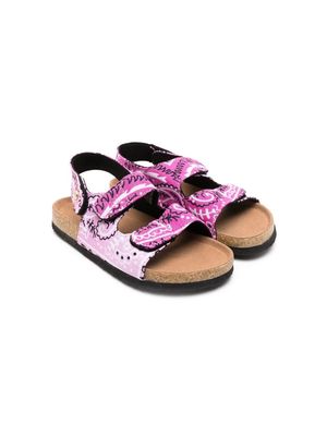 Arizona Love Kids Buckle bandana-print sandals - Pink
