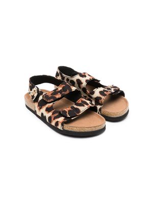 Arizona Love Kids leopard-print buckle sandals - Brown