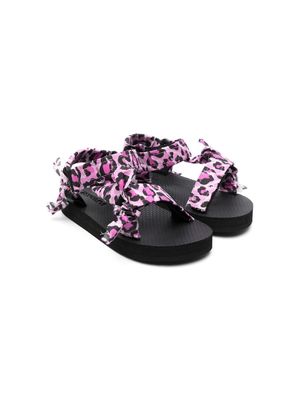 Arizona Love Kids leopard-print trekky sandals - Pink
