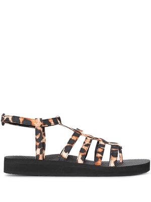 Arizona Love leopard print flat sandals - Brown