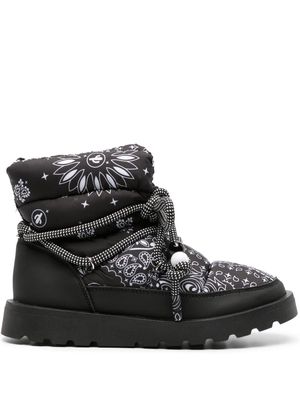 Arizona Love paisley-print lace-up boots - Black