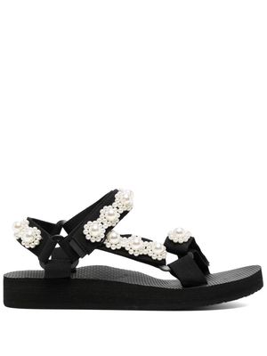 Arizona Love Trekky Bandana pearl-embellished sandals - Black