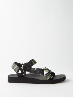 Arizona Love - Trekky Camouflage-print Recycled-canvas Sandals - Mens - Camouflage