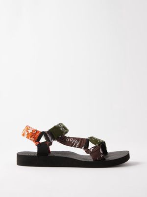 Arizona Love - Trekky Recycled Cotton And Plastic Sandals - Mens - Orange Khaki