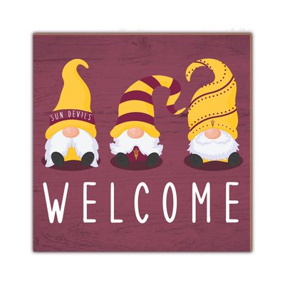 Arizona State Sun Devils 10'' x 10'' Welcome Gnomes Sign