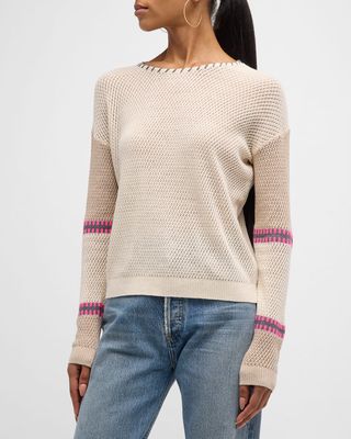 Arm-Our Pointelle Knit Whipstitch Pullover