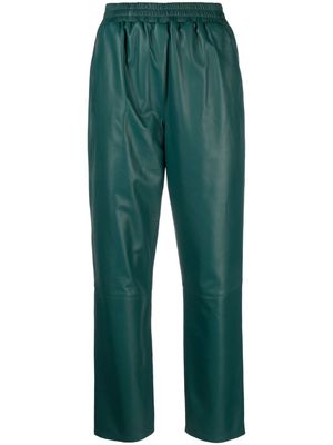 Arma Abigail lambskin straight-leg trousers - Green