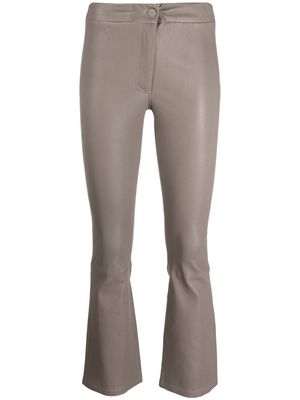 ARMA cropped leather trousers - Grey